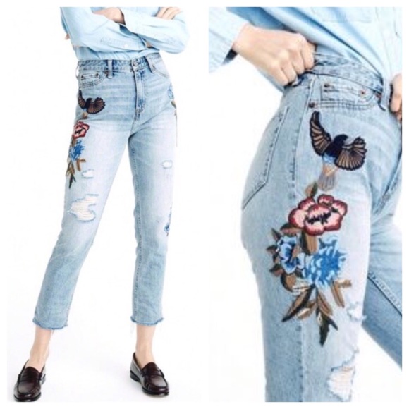 abercrombie embroidered jeans